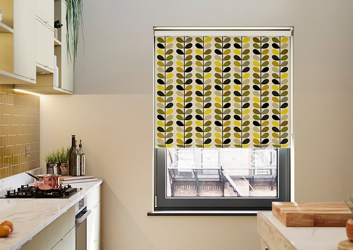 Orla Kiely Multi Stem, Yellow - Twist&Fit Roller Blind - Image 3